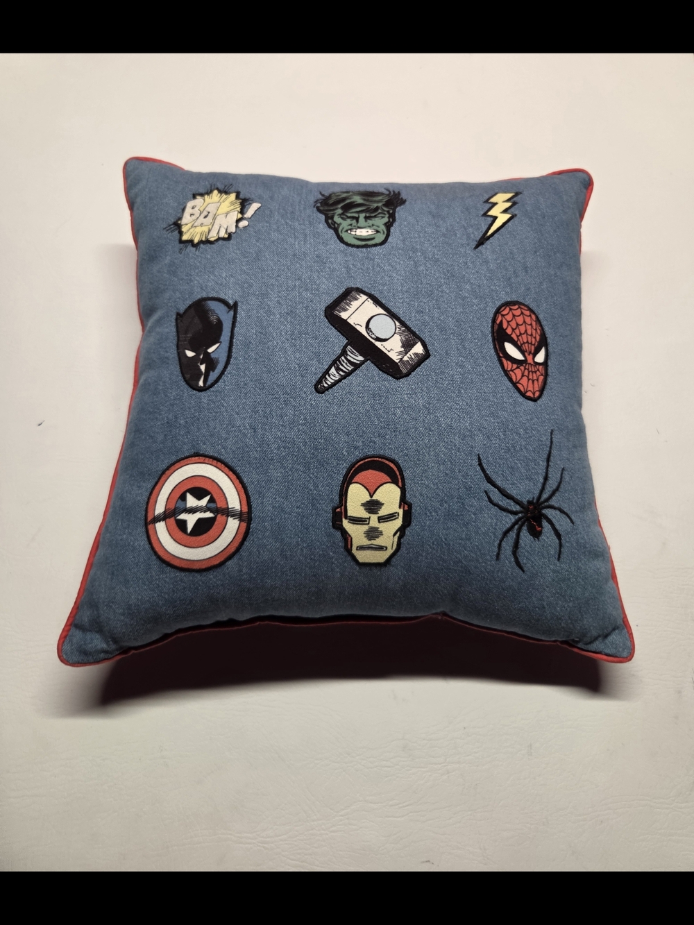 Marvel Superhero Icons Decorative Throw Pillow 12×12